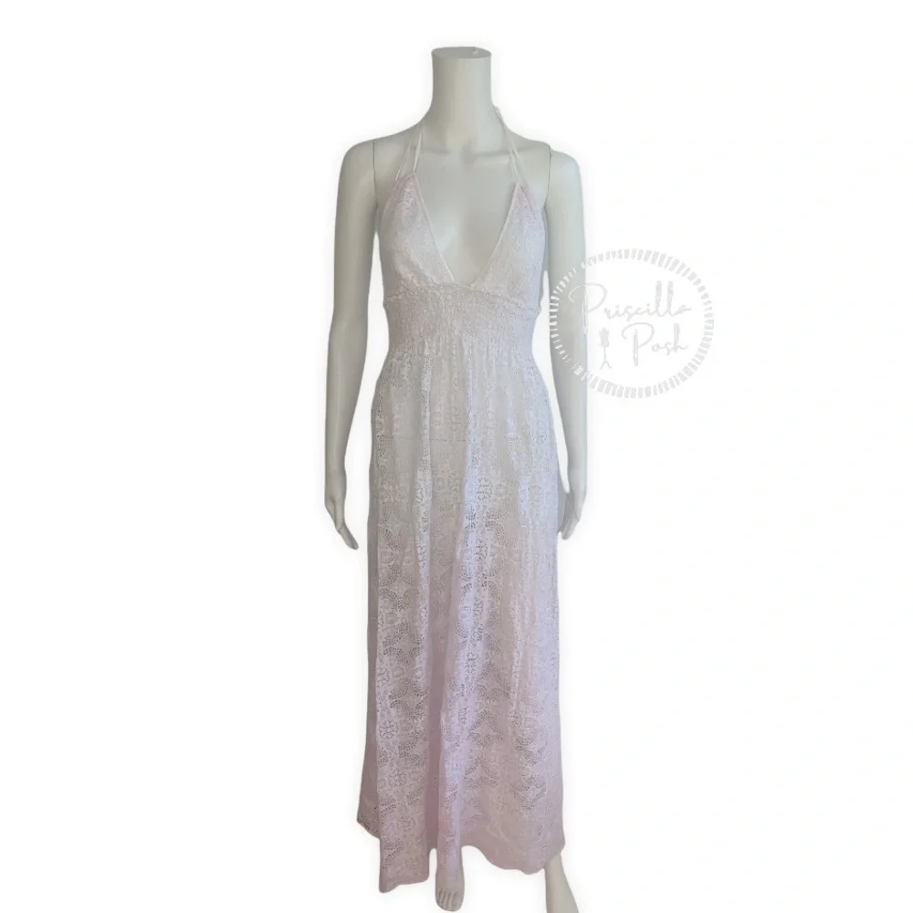 LoveShackFancy
Beach Shack Lace Maxi Dress Halter Neck Backless Ombre Lace - Picture 2 of 14